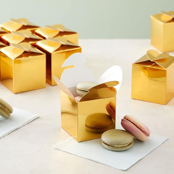 Sparkle and Bash Gold Foil Favor Boxes - Image 3