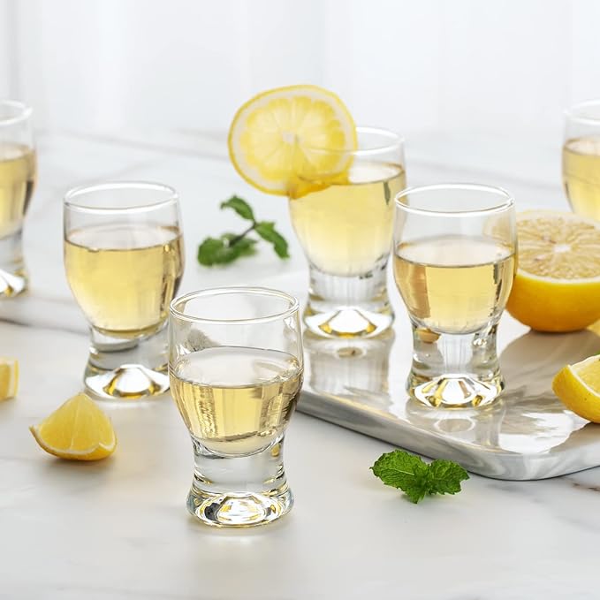 M&N HOME 6 Pack Shot Glass Set, Cute Shot Glasses, 2 Oz Clear - Image 3