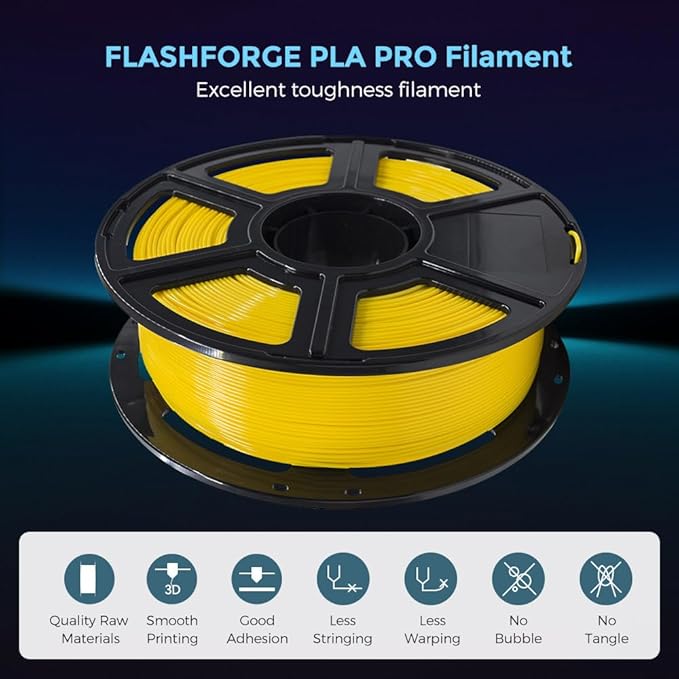 FLASHFORGE 3D Printer Filament, PLA PRO Filament 1.75mm, 1KG Spool, Dimensional - Image 2