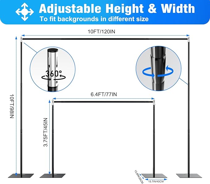Pipe and Drape Backdrop Stand Kit Backdrop Stand - Image 4