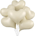 Cream White Heart Balloons, 24Inch Large White Heart Foil Balloons by vibzox