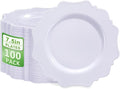 COLOSUS 100pcs 7.5 Inch White Plastic Dessert Plates, Heavy Duty Disposable by COLOSUS