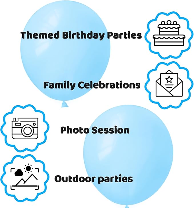 Light Blue Balloon 110pcs - Image 3