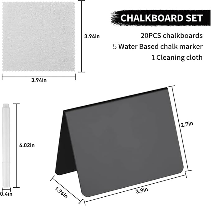 20 Pack Mini Chalkboard Signs, Food Labels - Image 2