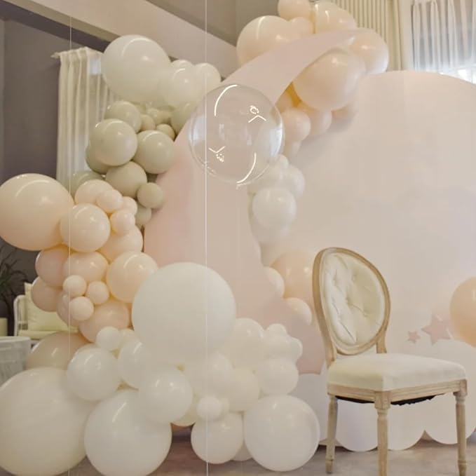 90pack Ivory Balloons Different Size 18/12/10/5 Inch Ivory White Balloon - Image 7