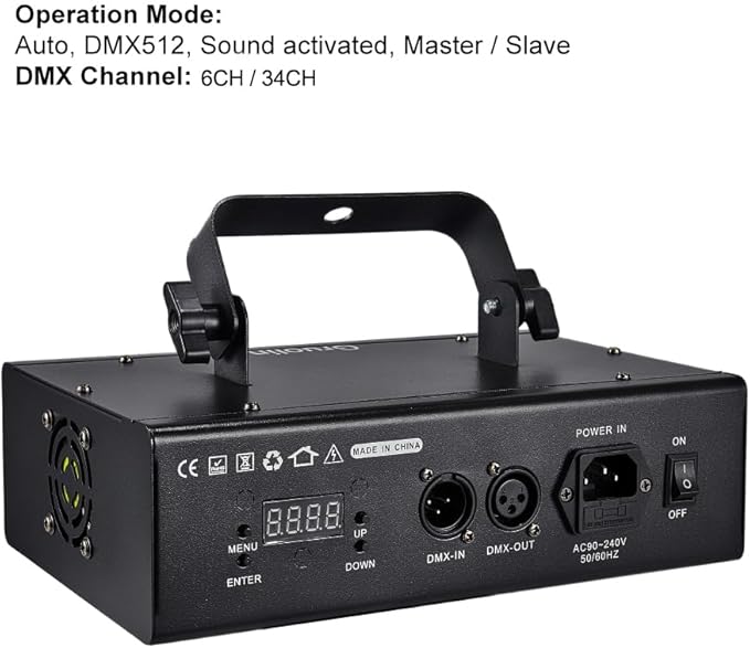 DJ Lights Party Lights, Gruolin RGB Full Color Laser Stage Light Music Sound - Image 5