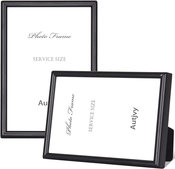 3.5x5 Picture Frame Matte Black Modern Simple Thin Aluminum Metal Photo Frame by Autjvy