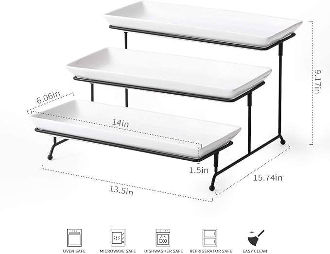 YHOSSEUN 3 Tier Serving Stand Tiered Tray Stand - Image 2