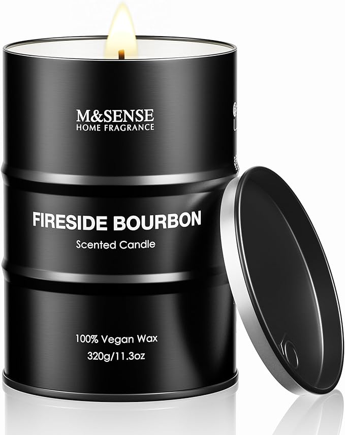 M&SENSE Scented Candle, Fireside Medium Jar Candle Gifts by MSENSE