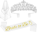 JETKONG 3 Pcs Bachelorette Party Decorations Bridal Shower Crown, Bride to Be by JETKONG