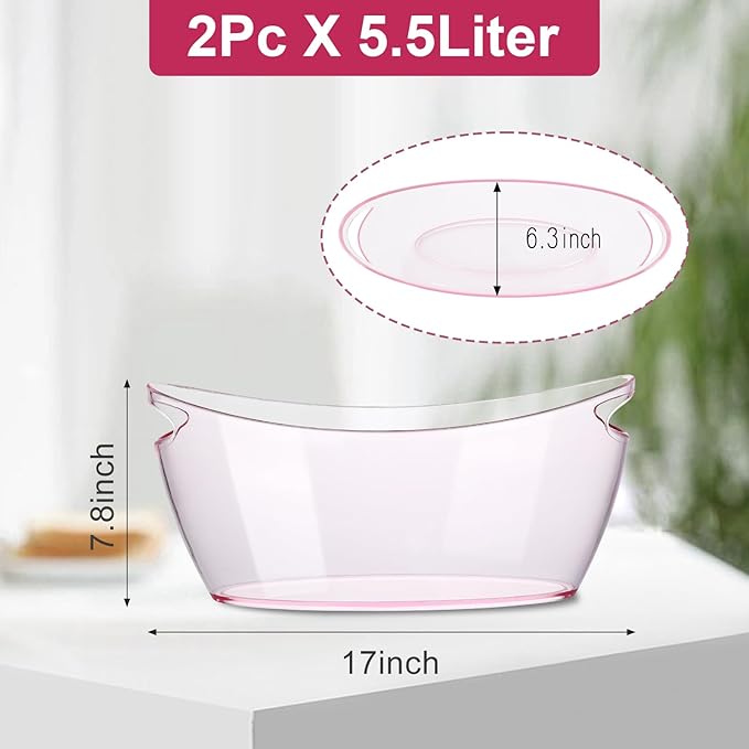 Ice Bucket 2 PCS, Acrylic Ice Buckets - Image 5