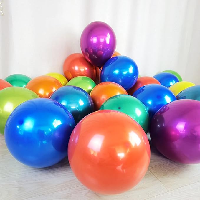 Chrome Orange Balloons 12 Inch, Double-Layered Metallic Copper Bronze Balloons - Image 7
