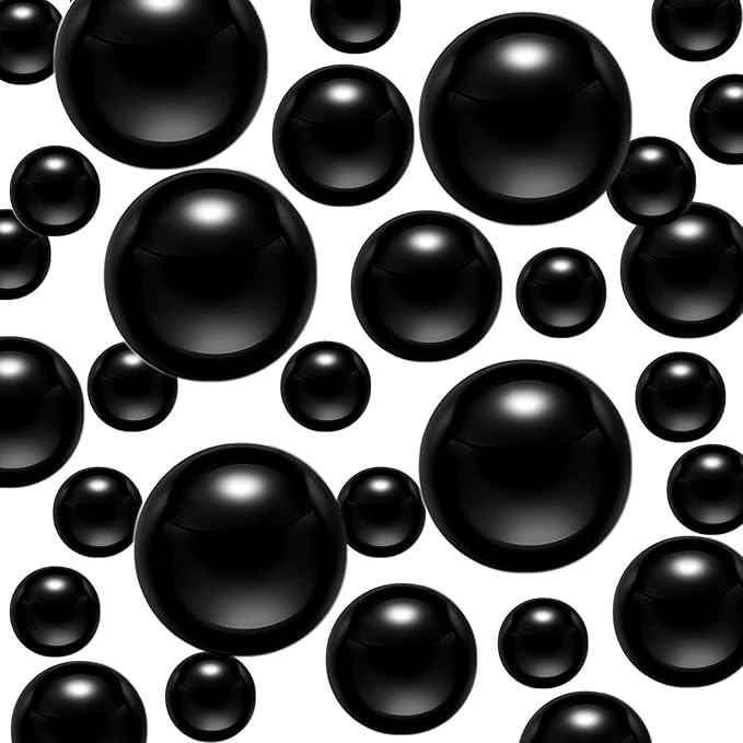 300Pcs Vase Filler Black No Hole Faux Pearl Beads by ORIKASO
