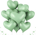 20 Inch Sage Green Heart Balloons, Pastel Green Helium Balloon by Paready