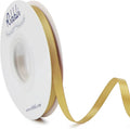 Ribbli Double Faced Gold Satin Ribbon, 1/4” x Continuous 25 Yards, Use by Ribbli