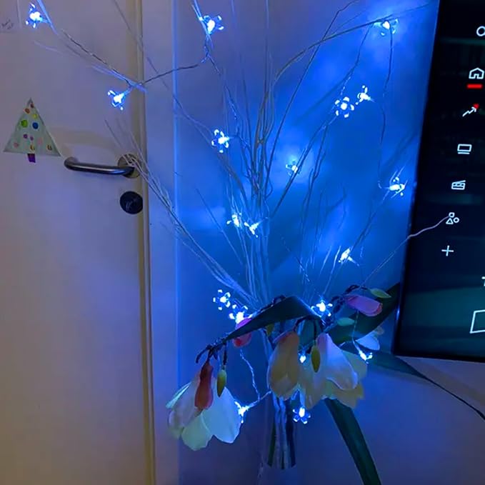 100 LED Light Up Flowers String Lights - Image 2