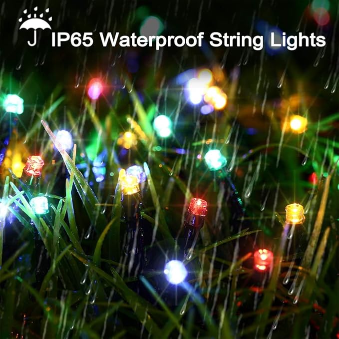 Toodour Solar Christmas Lights, 121ft 350 LED 8 Modes Outdoor Christmas String - Image 3