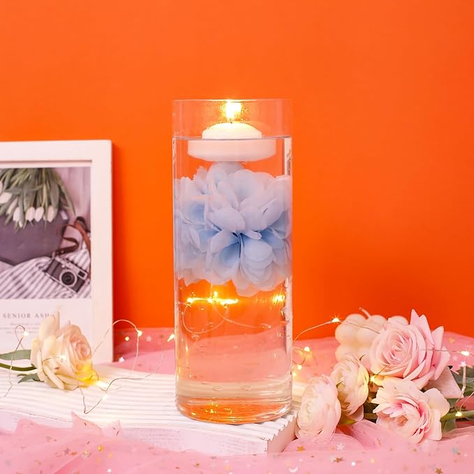 24 Pcs Floating Candles for Centerpieces and Floating Flowers Artificial - Image 7
