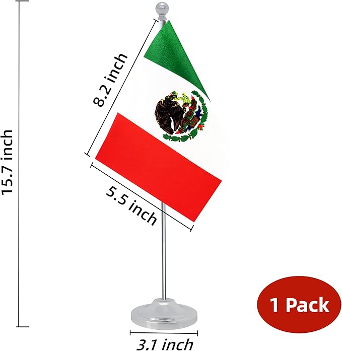 Mexico Desk Flag, Mexican Table Office Flag - Image 2