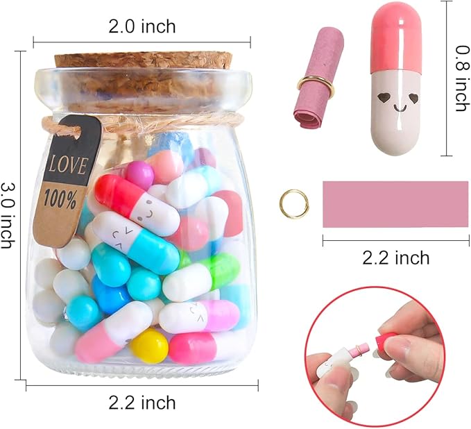 Capsule Letters in a Bottle, Capsule Message in A Bottle, Christmas Friendship - Image 3