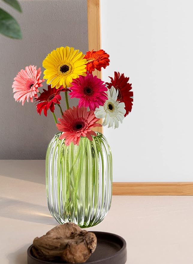 Serene Spaces Living Green Optical Glass Votive Holder, Measures 5" Tall and - Image 5