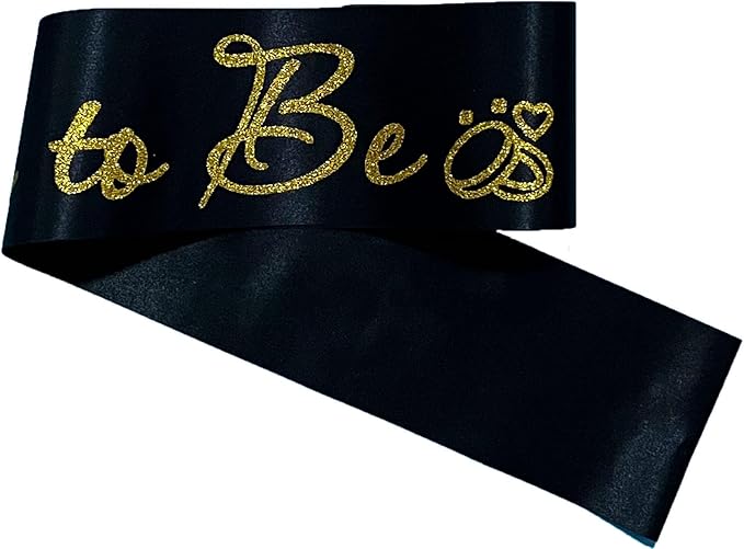 Black Bride to Be Sash for Bridal Shower Bachelorette Party Wedding Hen Party - Image 4