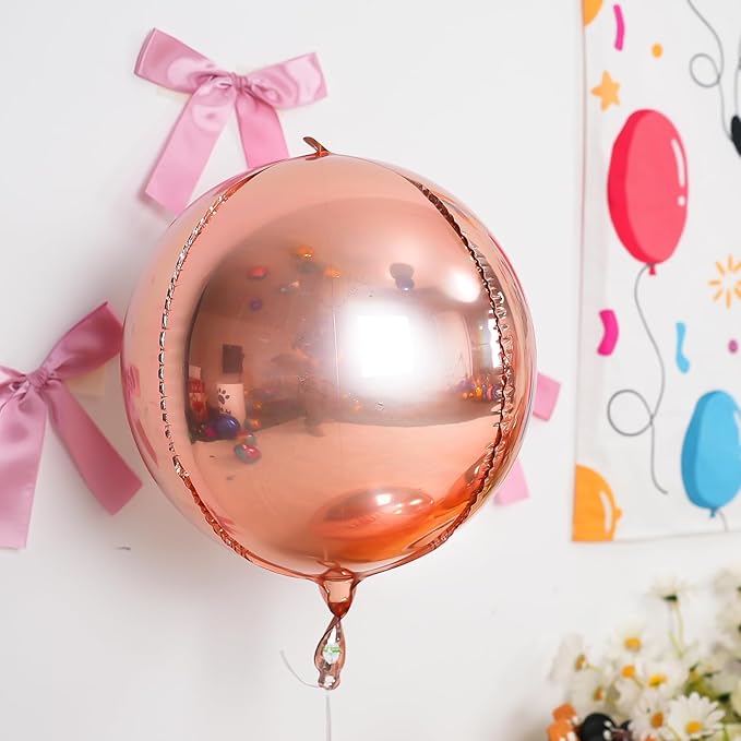 12Pcs Champagne Gold Round Foil Balloons, Metallic Foil Balloon - Image 6