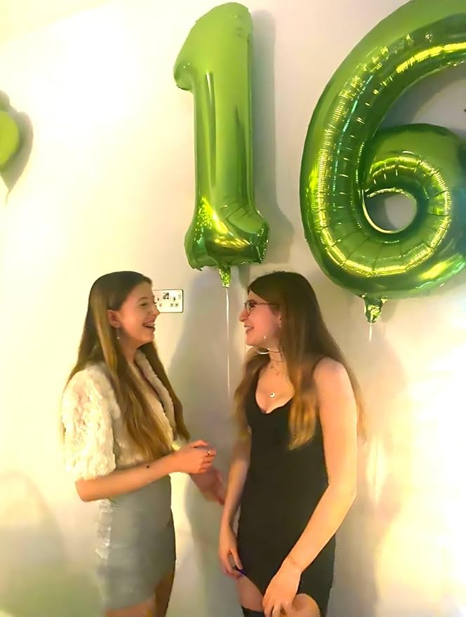 40 Inch Light Green Large Number 4 Balloons, Giant Foil Number Four 14 24 34 40 - Image 4