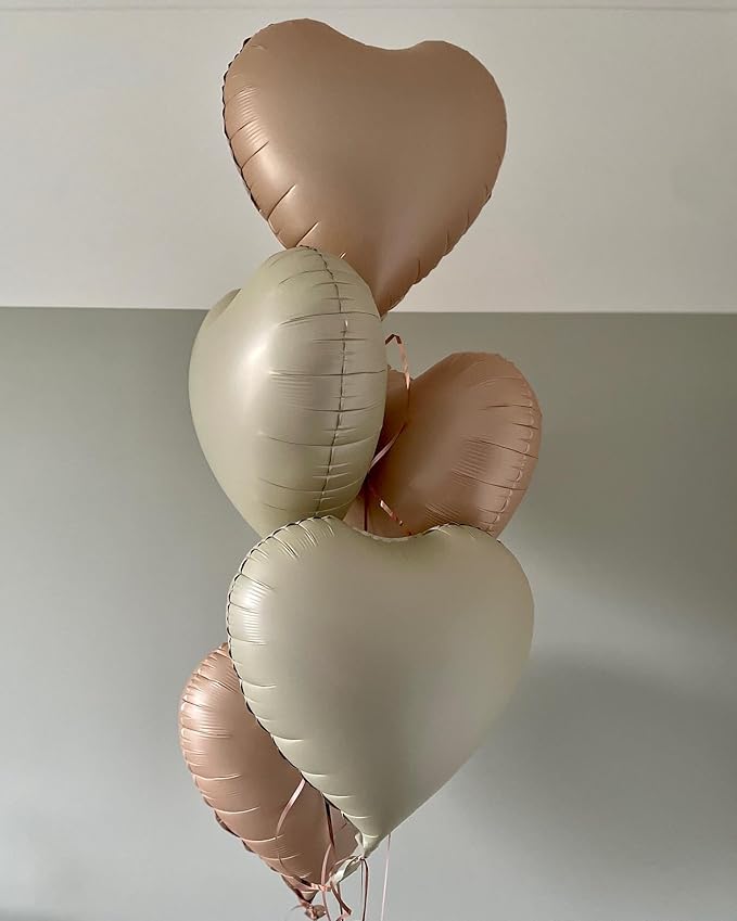 10pcs Baby Pink Heart Balloons - Image 4