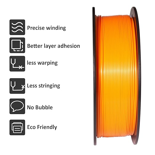 Geeetech Orange PLA 3D Printer Filament, PLA 3D Printer Filament 1kg Spool - Image 5