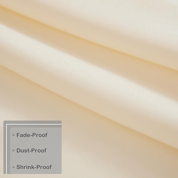 Small Square Beige Tablecloth 36 x 36 Inch Polyester Fabric Washable Table - Image 5