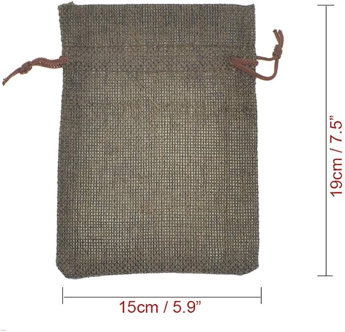 20Pcs Burlap Bags with Drawstring, Burlap Gift Bag Linen Jewelry Pouches - Image 7