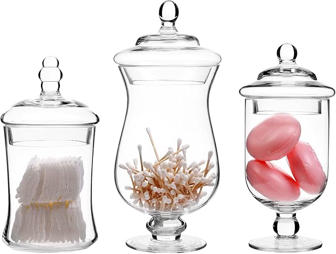 MyGift Clear Glass Apothecary Jars - Image 6