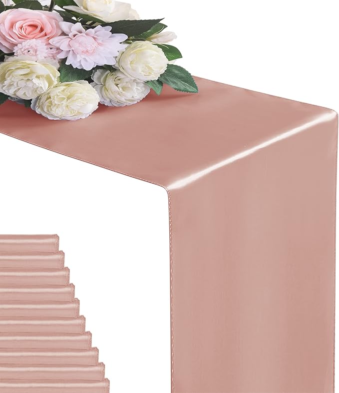 24Pack Table Runner 12 x 108 Inches Satin Silk Table Runner by flohar