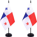 WXTWK 2 Pack Panama Flag Panama Deluxe Desk Flag Set by WXTWK
