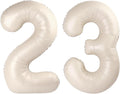40 Inch Cream White 23 32 Large Number Balloon, 23 32 Cream White Birthday by Upgesy