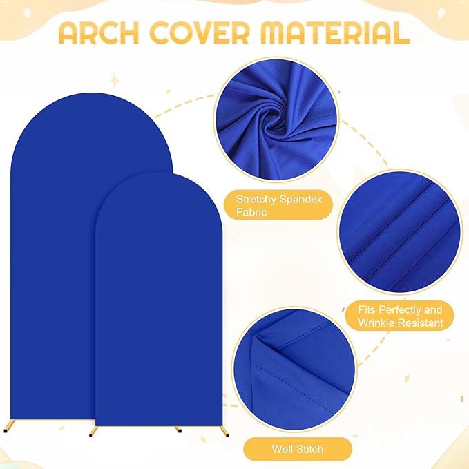 Metal Arch Backdrop Stand and Cover Set 7.2FT, 6FT Arch Stand and Cover Set of - Image 6