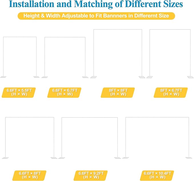 Fomcet 8FT x 8FT Backdrop Stand Heavy Duty - Image 2
