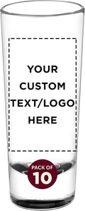 Custom Cordial Shooter Shot Glasses 2 oz. Set of 10, Personalized Bulk Pack by DISCOUNTPROMOS