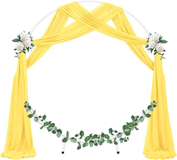 Socomi Wedding Arch Draping Fabric 1 Panel 29" x 19Ft Sheer Chiffon Curtain - Image 2