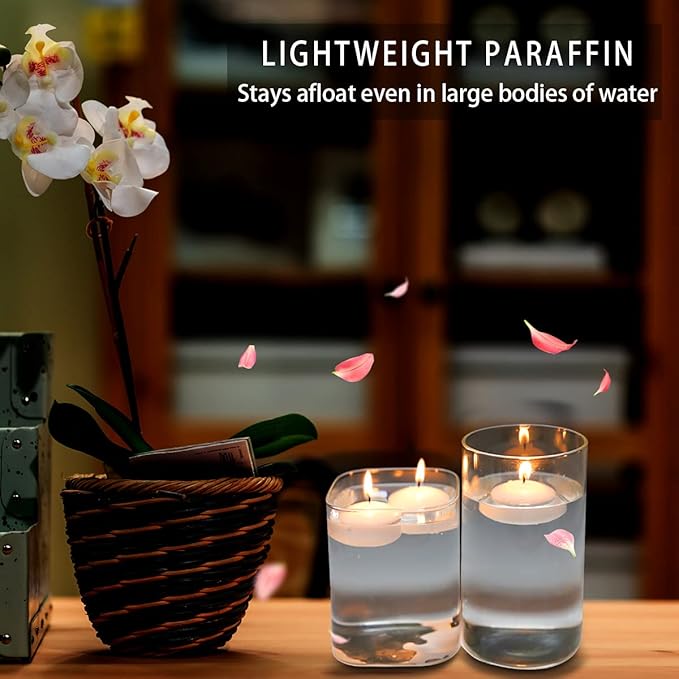 24 Pack Floating Candles, Smoke-Free and odorless, Burning continuously - Image 7