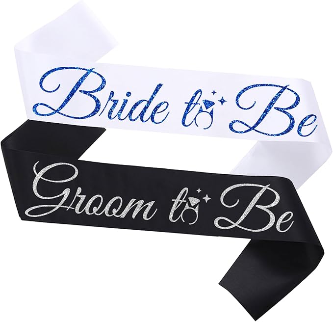 Bride Sash Bachelorette Party Bride and Groom to Be Sash by Unknown