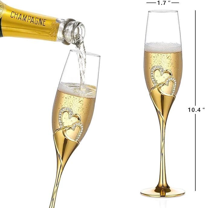 Wedding Cake Knife and Server Set, Toasting Glasses - Image 6
