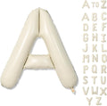 Cream A Letter Balloons, 40 Inch Alphabet Foil Name Beige, Large Self Inflating by Lingqiang