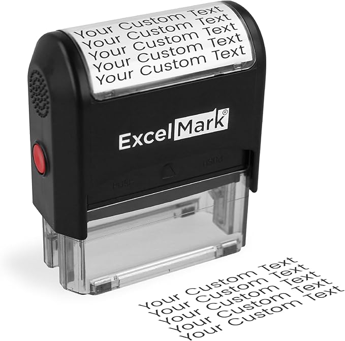 ExcelMark Custom Stamp – Clear & Crisp Impressions – Personalized Self-Inking by ExcelMark