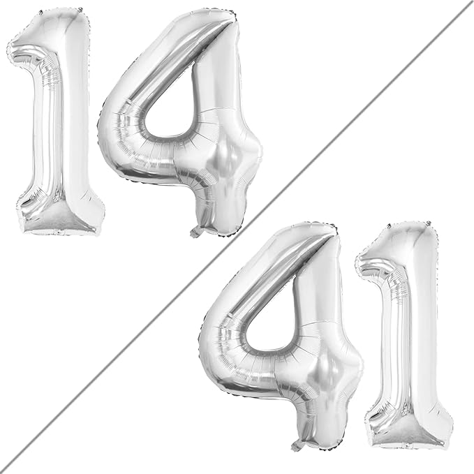 GOER Number 14 Balloons for 14th Birthday Sweet 14 Party Decorations, 42 Inch by GOER
