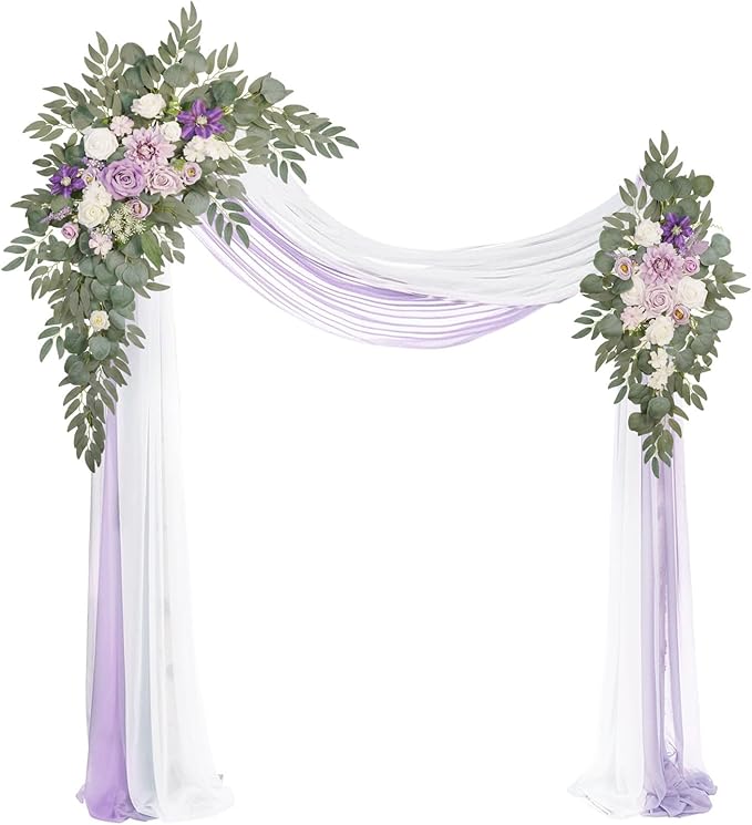 Artificial Arch Flowers Kit, Ceremony and Reception Background Rose Decoration by Muhanjia