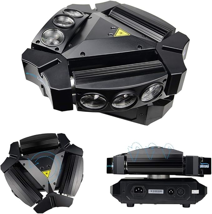 BETOPPER Moving Head Stage Lights, 9x10W RGBW 4-in-1 LED Party DJ Lighting - Image 2