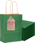 qiqee 50-Packs Kraft Deep Green Paper Gift Bags by Qiqee