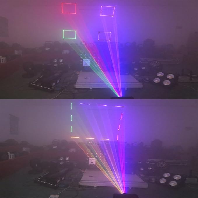 JUNMAN 1W RGB Full Color Animation Beam Stage Light DJ Disco Effect Lights - Image 4